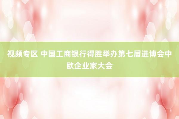 视频专区 中国工商银行得胜举办第七届进博会中欧企业家大会