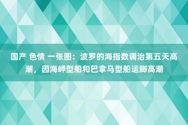 国产 色情 一张图：波罗的海指数调治第五天高潮，因海岬型船和巴拿马型船运脚高潮
