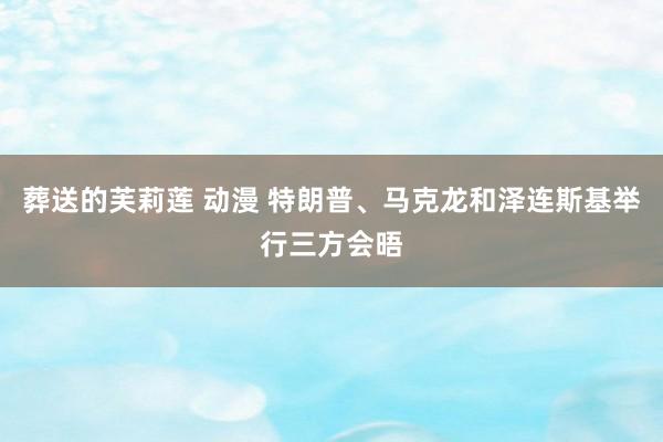 葬送的芙莉莲 动漫 特朗普、马克龙和泽连斯基举行三方会晤