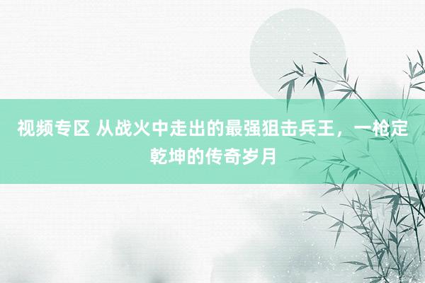 视频专区 从战火中走出的最强狙击兵王，一枪定乾坤的传奇岁月