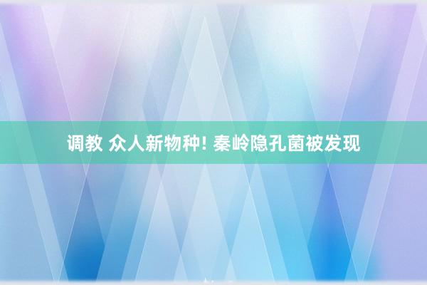 调教 众人新物种! 秦岭隐孔菌被发现