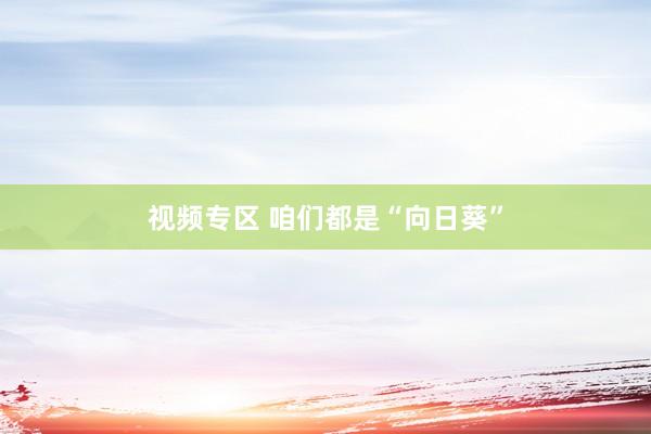 视频专区 咱们都是“向日葵”