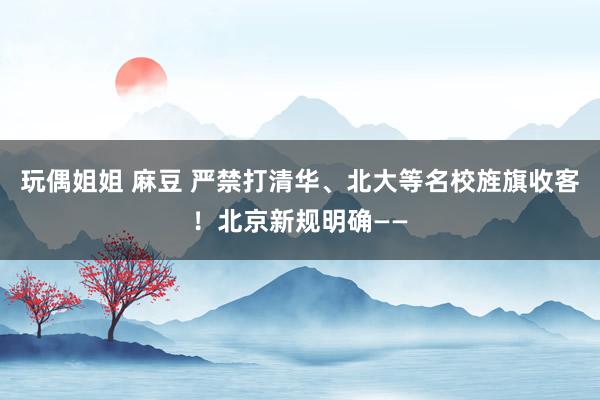 玩偶姐姐 麻豆 严禁打清华、北大等名校旌旗收客！北京新规明确——