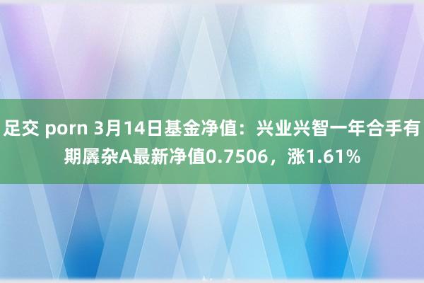 足交 porn 3月14日基金净值：兴业兴智一年合手有期羼杂A最新净值0.7506，涨1.61%