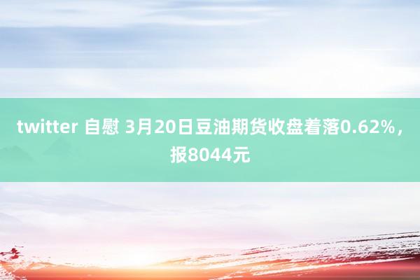 twitter 自慰 3月20日豆油期货收盘着落0.62%，报8044元
