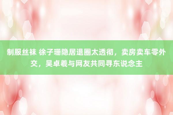 制服丝袜 徐子珊隐居退圈太透彻，卖房卖车零外交，吴卓羲与网友共同寻东说念主