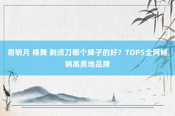 寄明月 裸舞 剃须刀哪个牌子的好？TOP5全网畅销高质地品牌