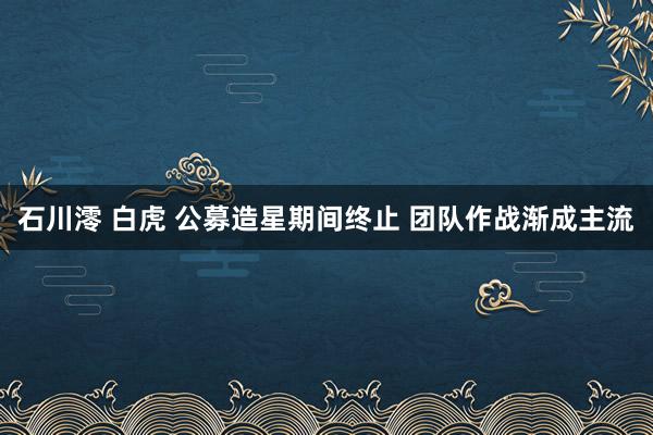石川澪 白虎 公募造星期间终止 团队作战渐成主流