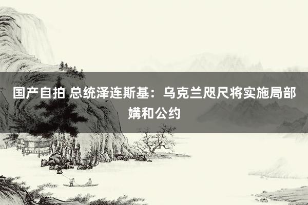 国产自拍 总统泽连斯基：乌克兰咫尺将实施局部媾和公约