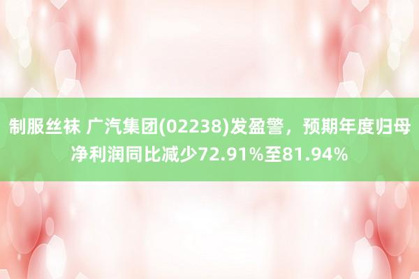 制服丝袜 广汽集团(02238)发盈警，预期年度归母净利润同比减少72.91%至81.94%