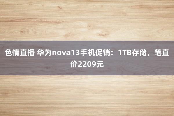 色情直播 华为nova13手机促销：1TB存储，笔直价2209元