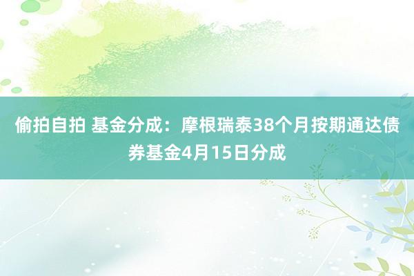 偷拍自拍 基金分成：摩根瑞泰38个月按期通达债券基金4月15日分成