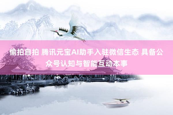 偷拍自拍 腾讯元宝AI助手入驻微信生态 具备公众号认知与智能互动本事