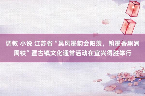 调教 小说 江苏省“吴风墨韵会阳羡，翰墨香飘润周铁”暨古镇文化通常活动在宜兴得胜举行