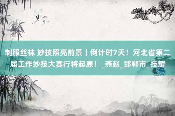 制服丝袜 妙技照亮前景丨倒计时7天！河北省第二届工作妙技大赛行将起原！_燕赵_邯郸市_技耀